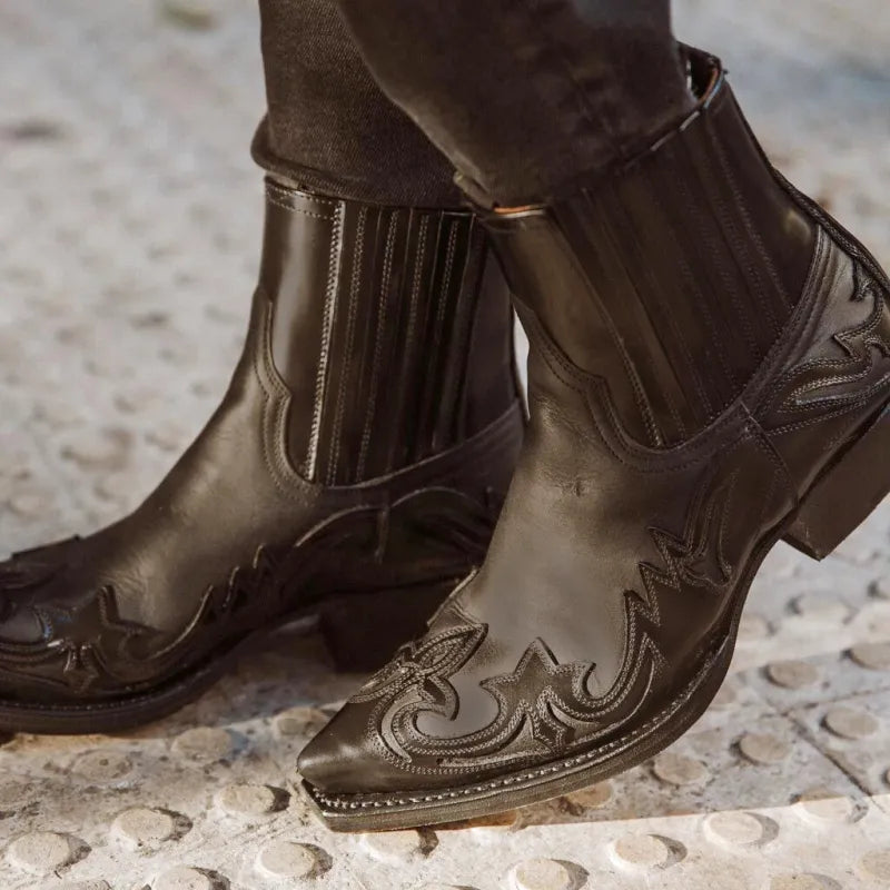 CISCO Botines Vaqueras Para Hombre - Yehaw | Negro - Yehaw