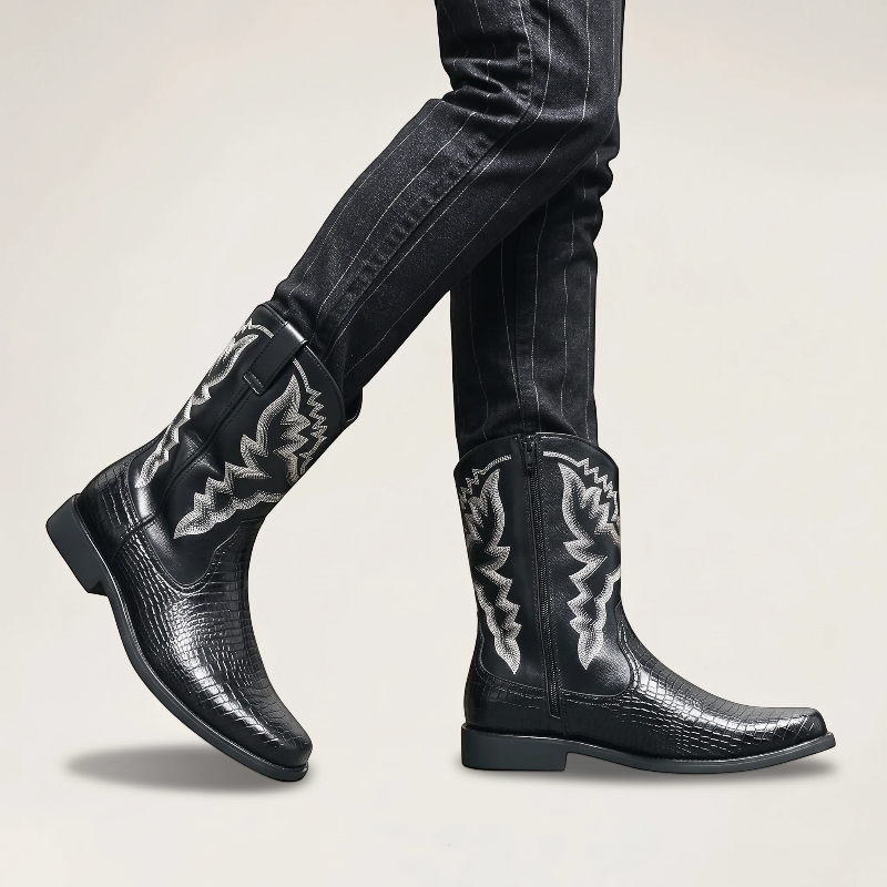CHICO Botas Vaqueras Para Hombre - Yehaw | Negro