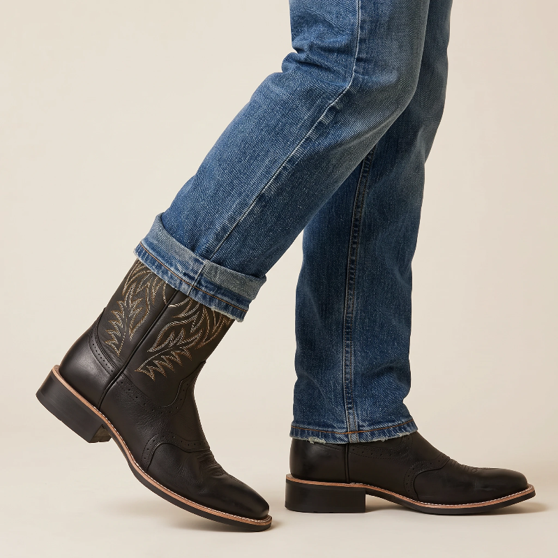 PANCHO Botas Vaqueras Para Hombre - Yehaw | Negro