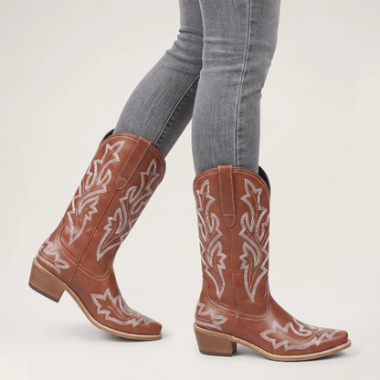 CORAL Botas Vaqueras Para Mujer - Yehaw | Cafe