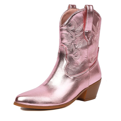 CARLA Botines Vaqueras Para Mujer - Yehaw | Rosa - Yehaw 