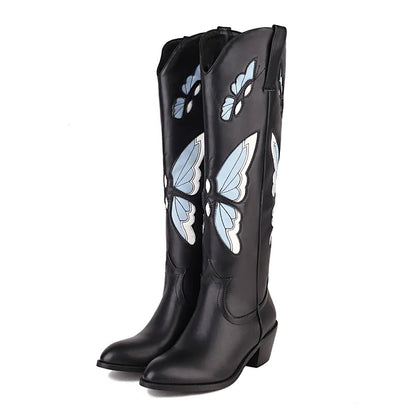CLARA Botas Vaqueras Para Mujer - Yehaw | Negro/Azul - Yehaw 