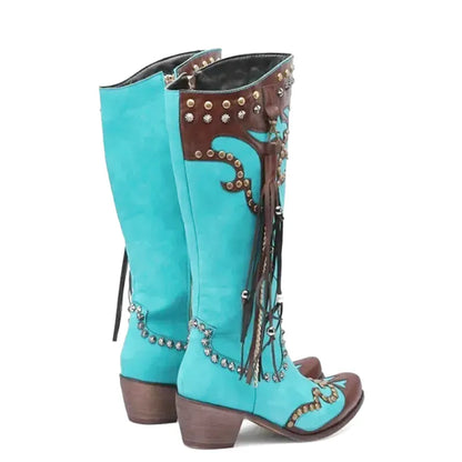 ADELA Botas Vaqueras Para Mujer - Yehaw | Turquesa - Yehaw 