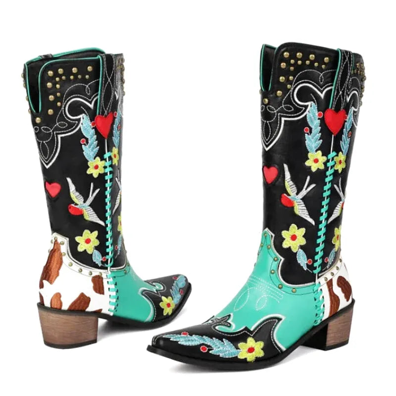 ADELAIDE Botas Vaqueras Para Mujer - Yehaw | Multicolor - Yehaw 