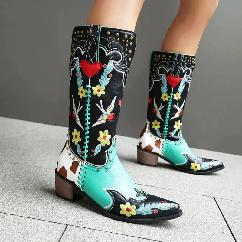 ADELAIDE Botas Vaqueras Para Mujer - Yehaw | Multicolor - Yehaw 