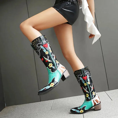 ADELAIDE Botas Vaqueras Para Mujer - Yehaw | Multicolor - Yehaw 