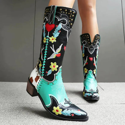 ADELAIDE Botas Vaqueras Para Mujer - Yehaw | Multicolor - Yehaw 