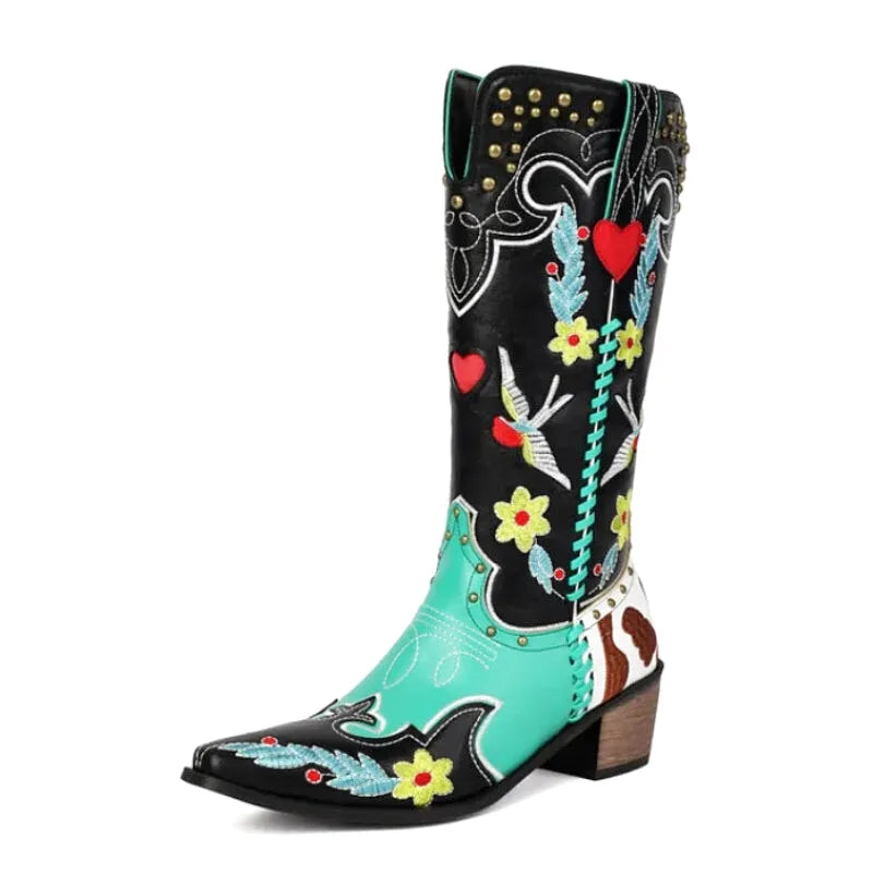 ADELAIDE Botas Vaqueras Para Mujer - Yehaw | Multicolor - Yehaw 