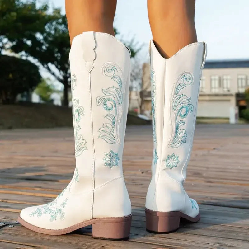 ADRIANA Botas Vaqueras Para Mujer - Yehaw | Blanco - Yehaw 
