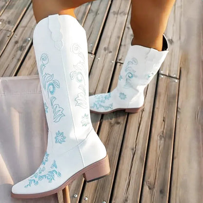 ADRIANA Botas Vaqueras Para Mujer - Yehaw | Blanco - Yehaw 