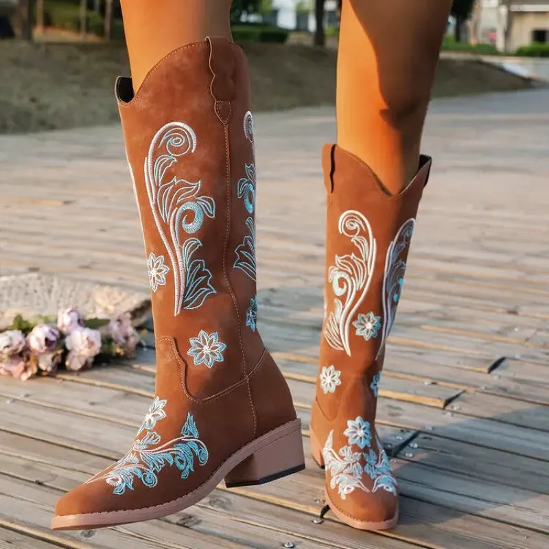 ADRIANA Botas Vaqueras Para Mujer - Yehaw | Cafe - Yehaw 