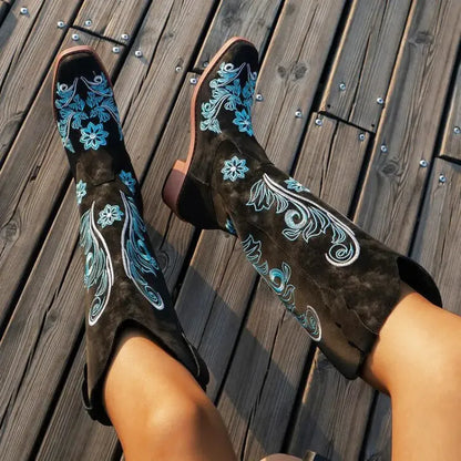 ADRIANA Botas Vaqueras Para Mujer - Yehaw | Negro - Yehaw 