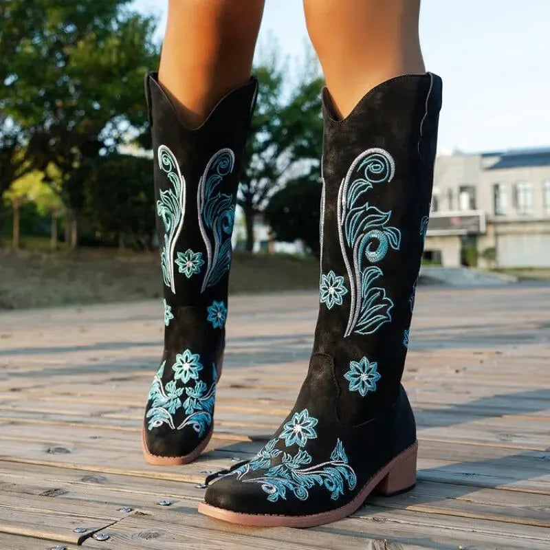 ADRIANA Botas Vaqueras Para Mujer - Yehaw | Negro - Yehaw 