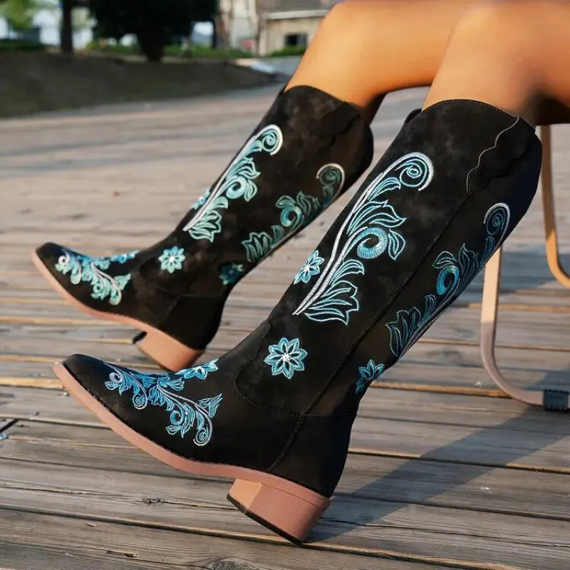 ADRIANA Botas Vaqueras Para Mujer - Yehaw | Negro - Yehaw 