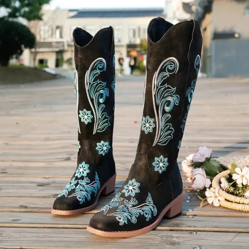 ADRIANA Botas Vaqueras Para Mujer - Yehaw | Negro - Yehaw 