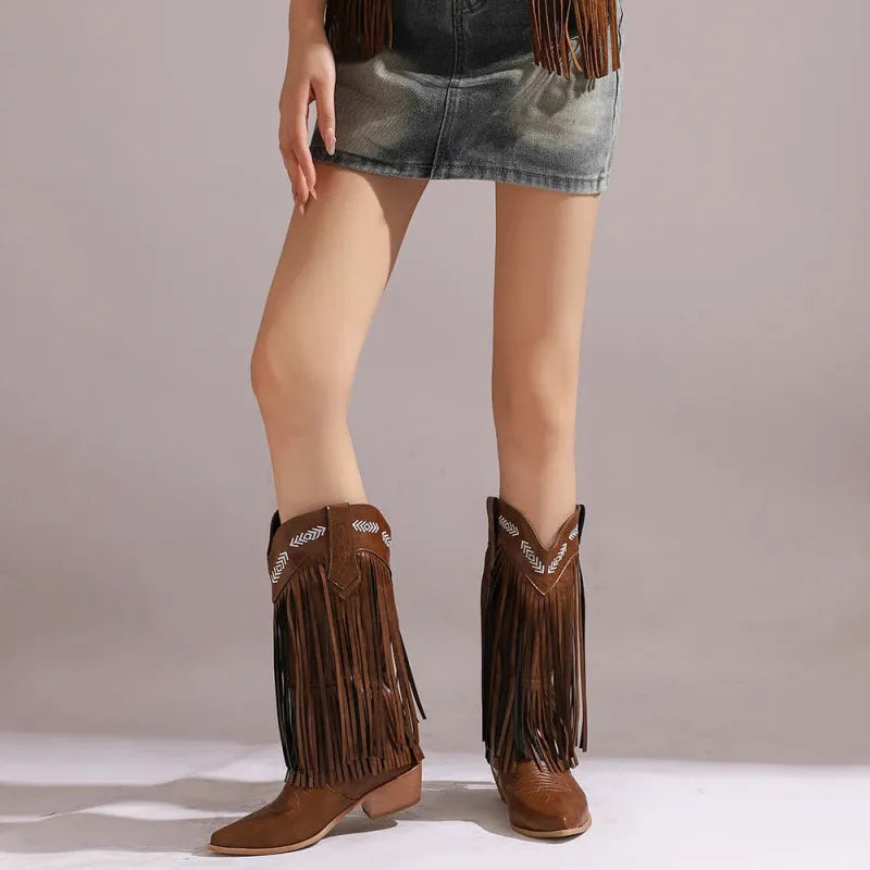 ALEJANDRA Botas Vaqueras Para Mujer - Yehaw | Cafe - Yehaw 