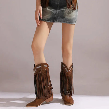 ALEJANDRA Botas Vaqueras Para Mujer - Yehaw | Cafe - Yehaw 