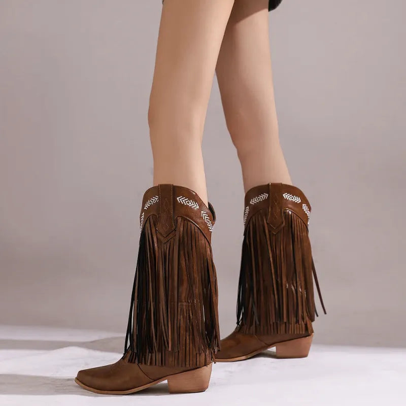 ALEJANDRA Botas Vaqueras Para Mujer - Yehaw | Cafe - Yehaw 