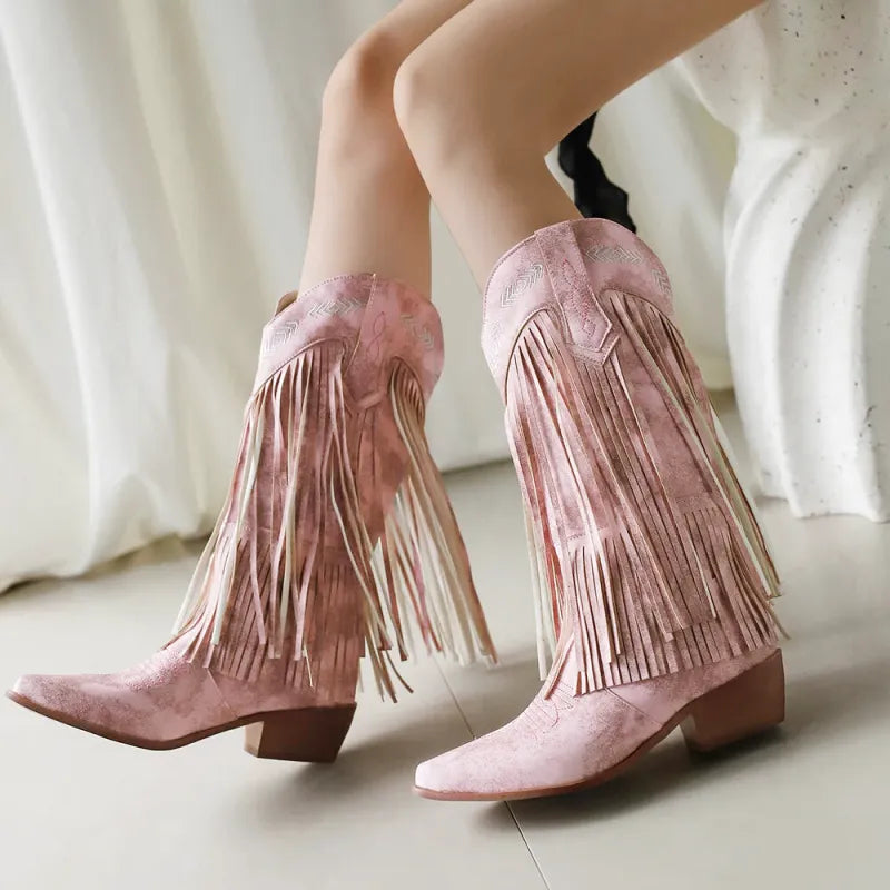 ALEJANDRA Botas Vaqueras Para Mujer - Yehaw | Rosa - Yehaw 