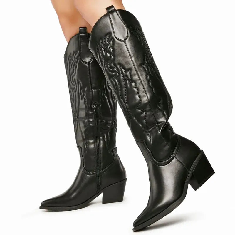 ALICIA Botas Vaqueras Para Mujer - Yehaw | Negro - Yehaw 