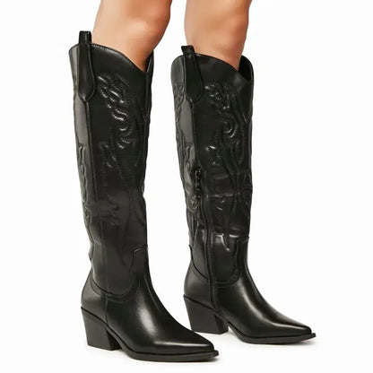 ALICIA Botas Vaqueras Para Mujer - Yehaw | Negro - Yehaw 