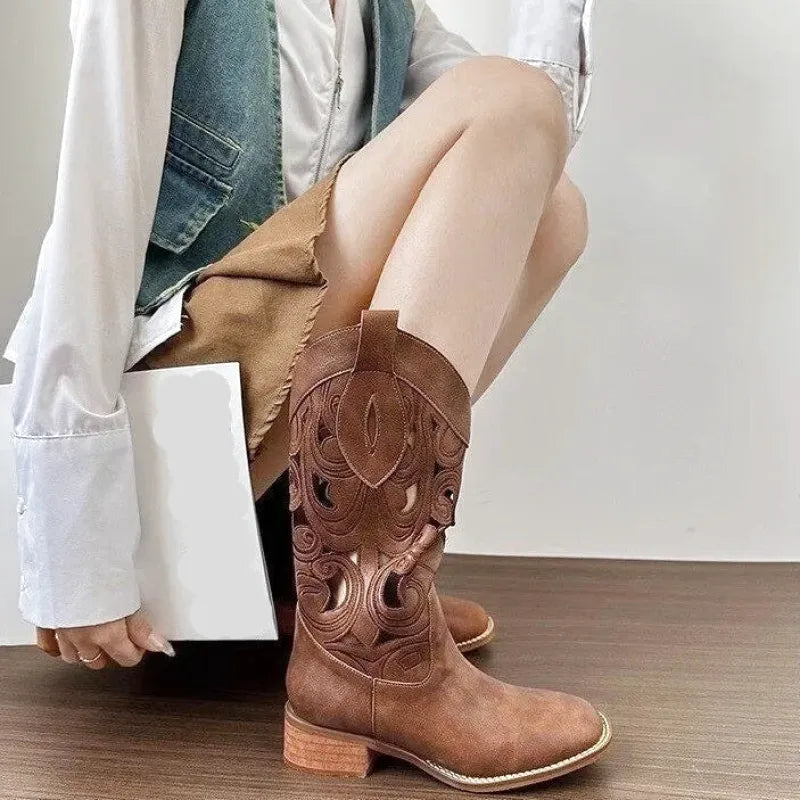 ANGELICA Botas Vaqueras Para Mujer - Yehaw | Cafe - Yehaw 