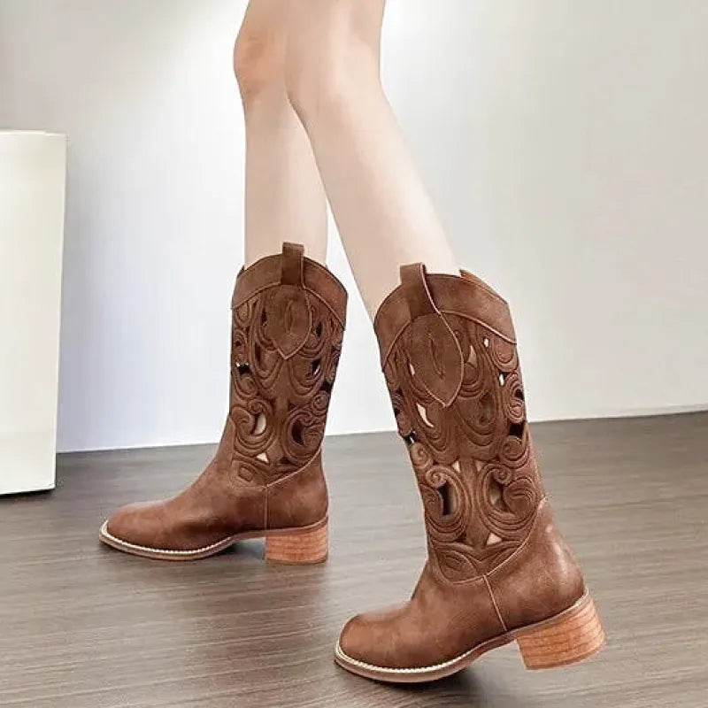 ANGELICA Botas Vaqueras Para Mujer - Yehaw | Cafe - Yehaw 