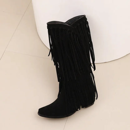 Botas vaqueras pour femme Yehaw MX Araceli en noir, avec design élégant et détails en cuir pour un style décontracté.