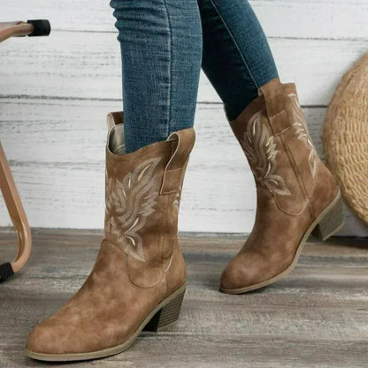 BARBARA Botines Vaqueras Para Mujer - Yehaw | Cafe - Yehaw 