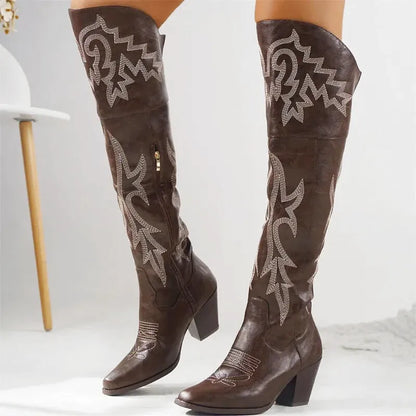 BEATRIZ Botas Vaqueras Para Mujer - Yehaw | Cafe - Yehaw 