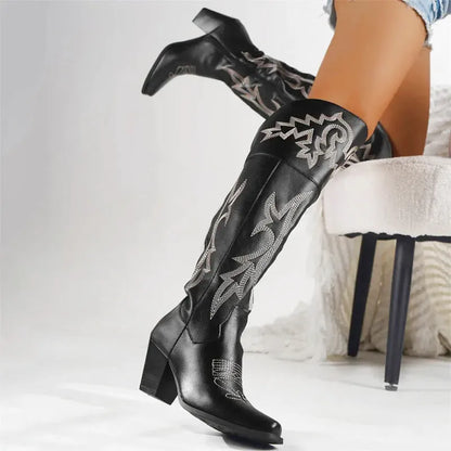 BEATRIZ Botas Vaqueras Para Mujer - Yehaw | Negro - Yehaw 