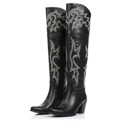 BEATRIZ Botas Vaqueras Para Mujer - Yehaw | Negro - Yehaw 