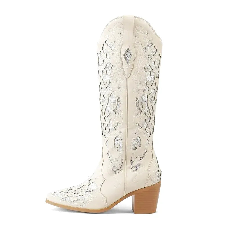 BERNARDA Botas Vaqueras Para Mujer - Yehaw | Blanco - Yehaw 