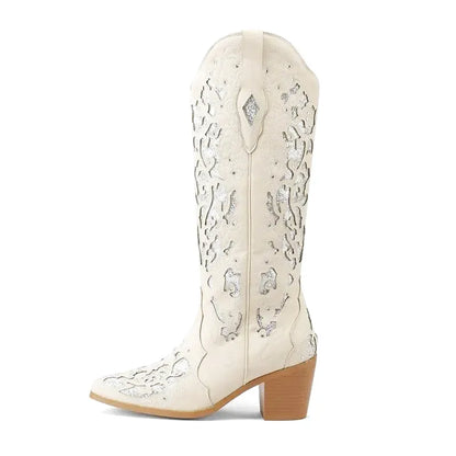 BERNARDA Botas Vaqueras Para Mujer - Yehaw | Blanco - Yehaw 