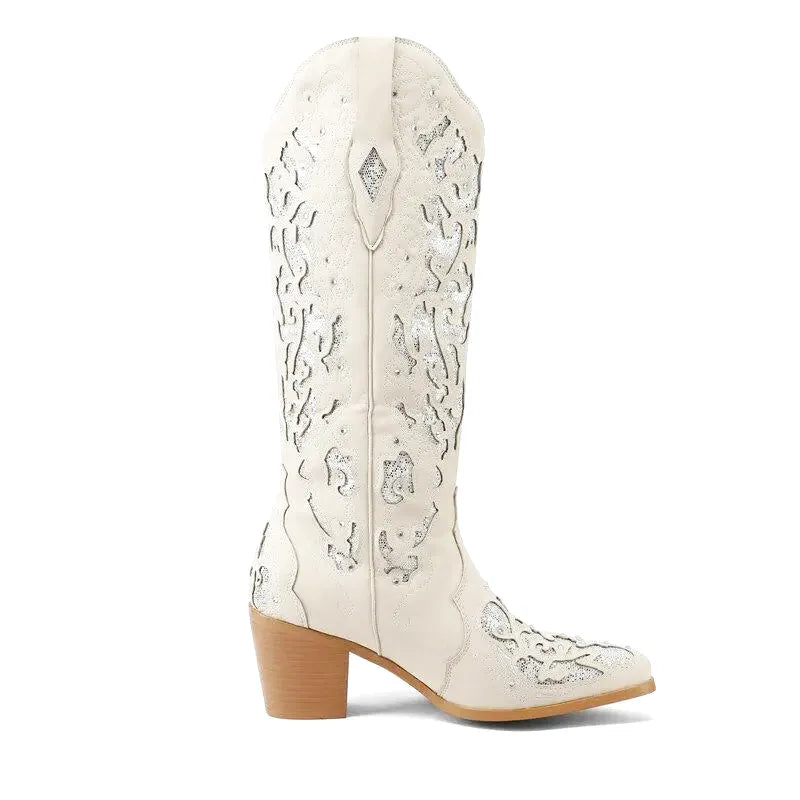 BERNARDA Botas Vaqueras Para Mujer - Yehaw | Blanco - Yehaw 