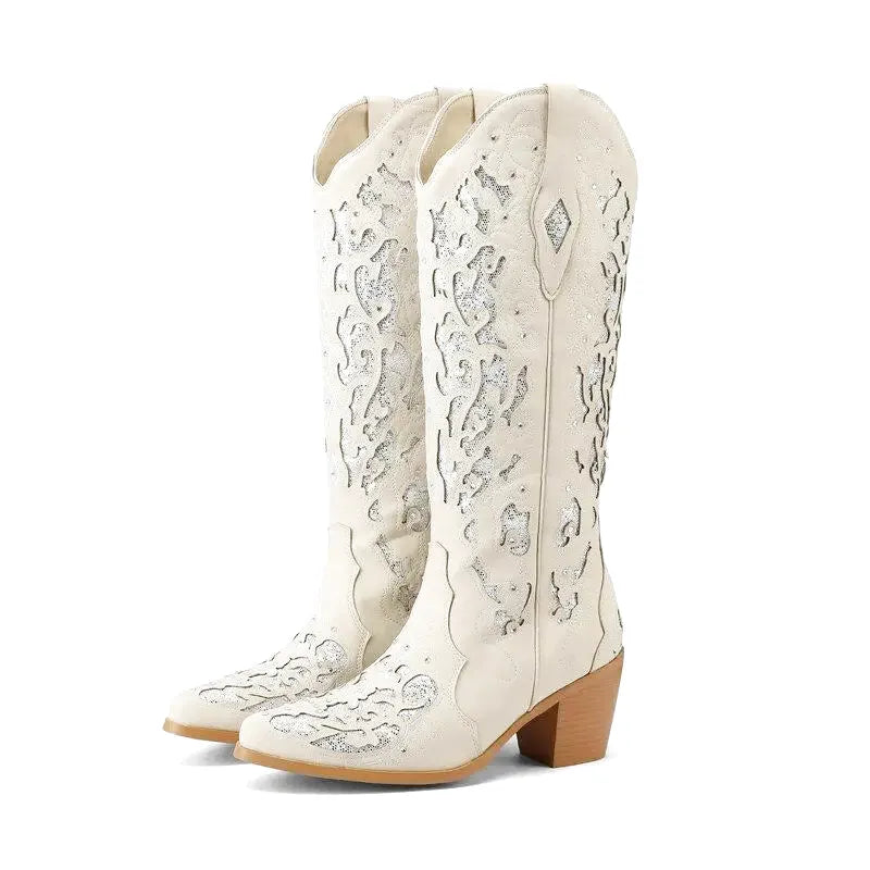 BERNARDA Botas Vaqueras Para Mujer - Yehaw | Blanco - Yehaw 