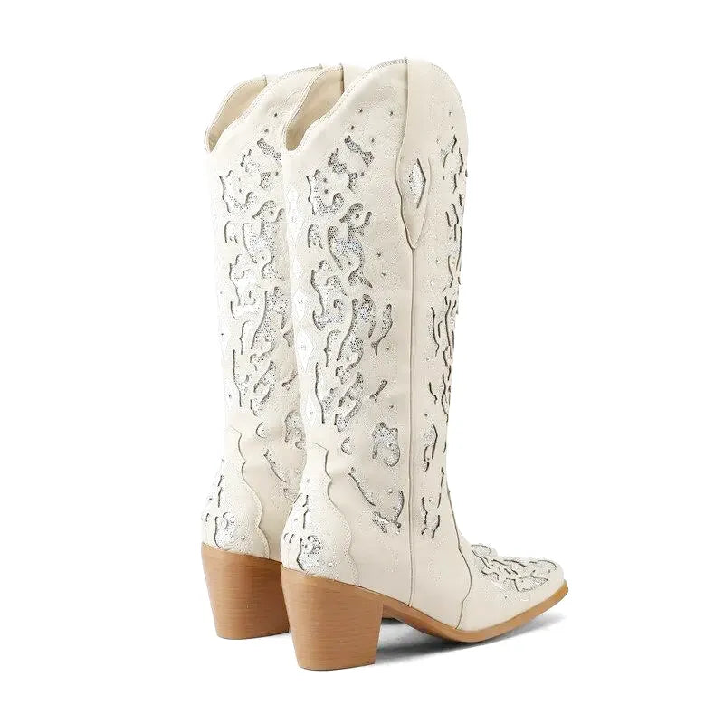 BERNARDA Botas Vaqueras Para Mujer - Yehaw | Blanco - Yehaw 
