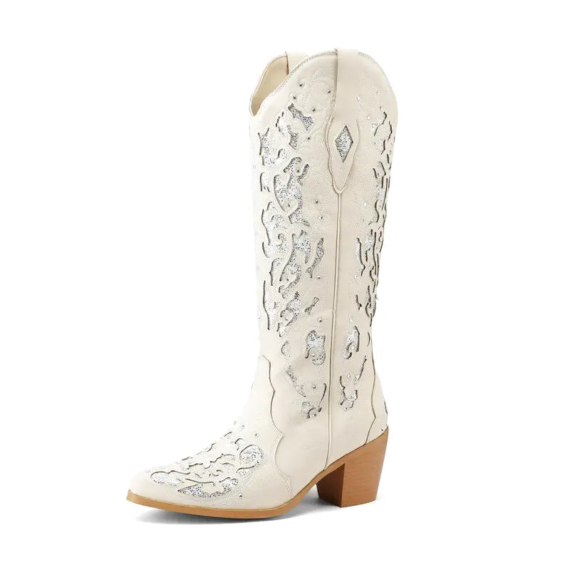BERNARDA Botas Vaqueras Para Mujer - Yehaw | Blanco - Yehaw 