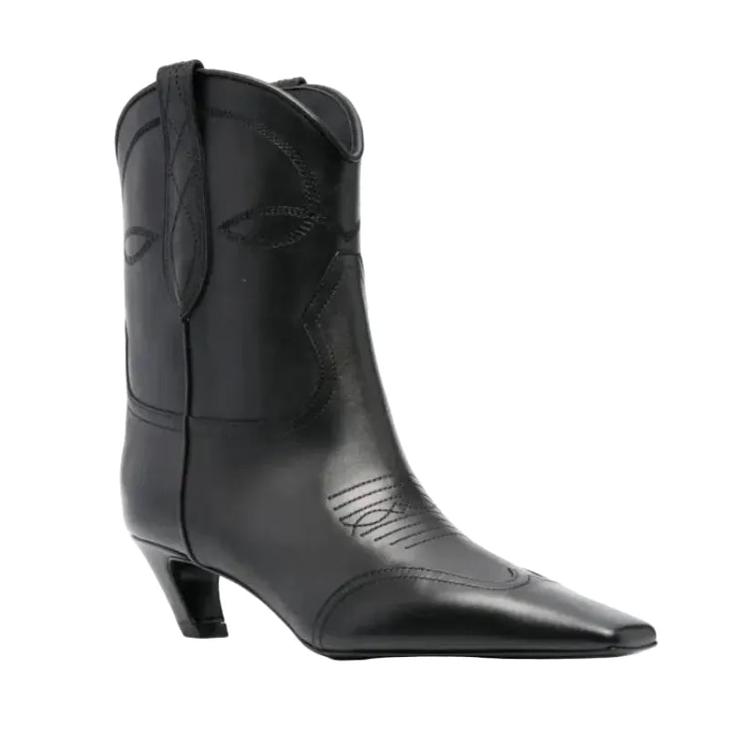 BERTA Botines Vaqueras Para Mujer - Yehaw | Negro - Yehaw 