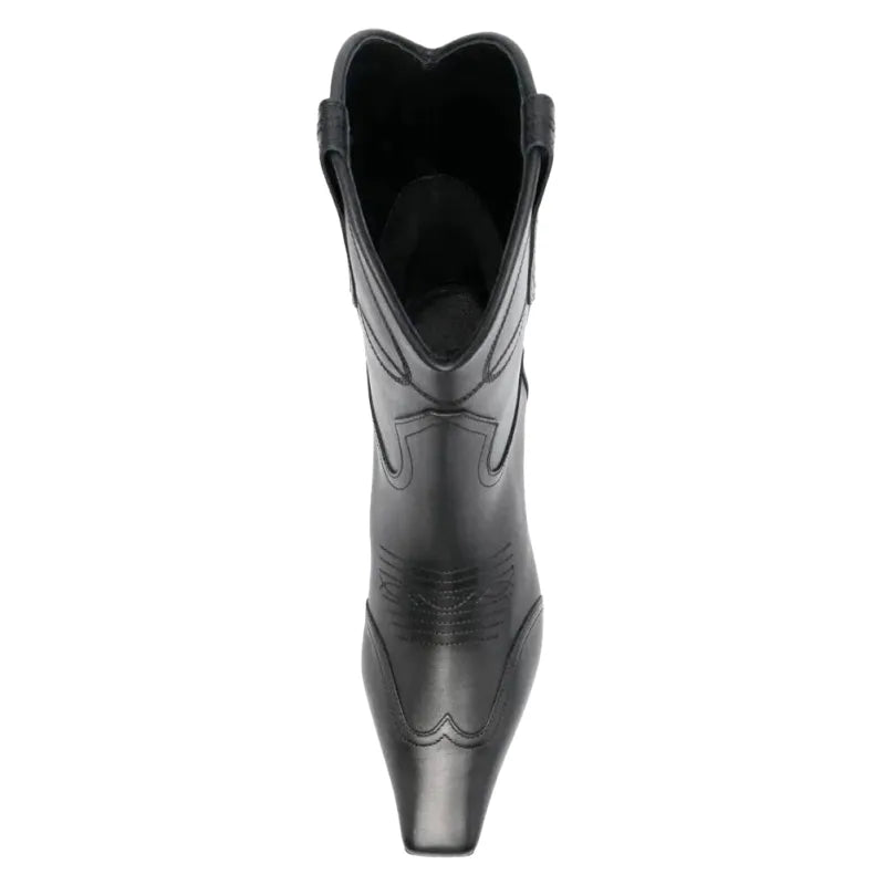 BERTA Botines Vaqueras Para Mujer - Yehaw | Negro - Yehaw 