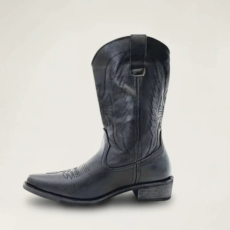 NETO Botas Vaqueras Para Hombre - Yehaw | Negro