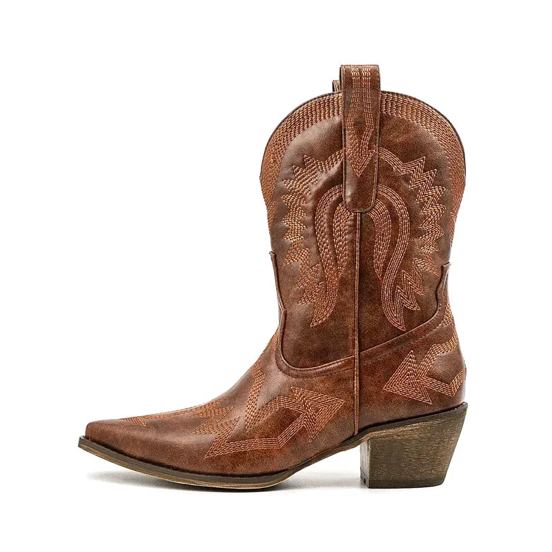 CAMILA Botines Vaqueras Para Mujer - Yehaw | Cafe - Yehaw 