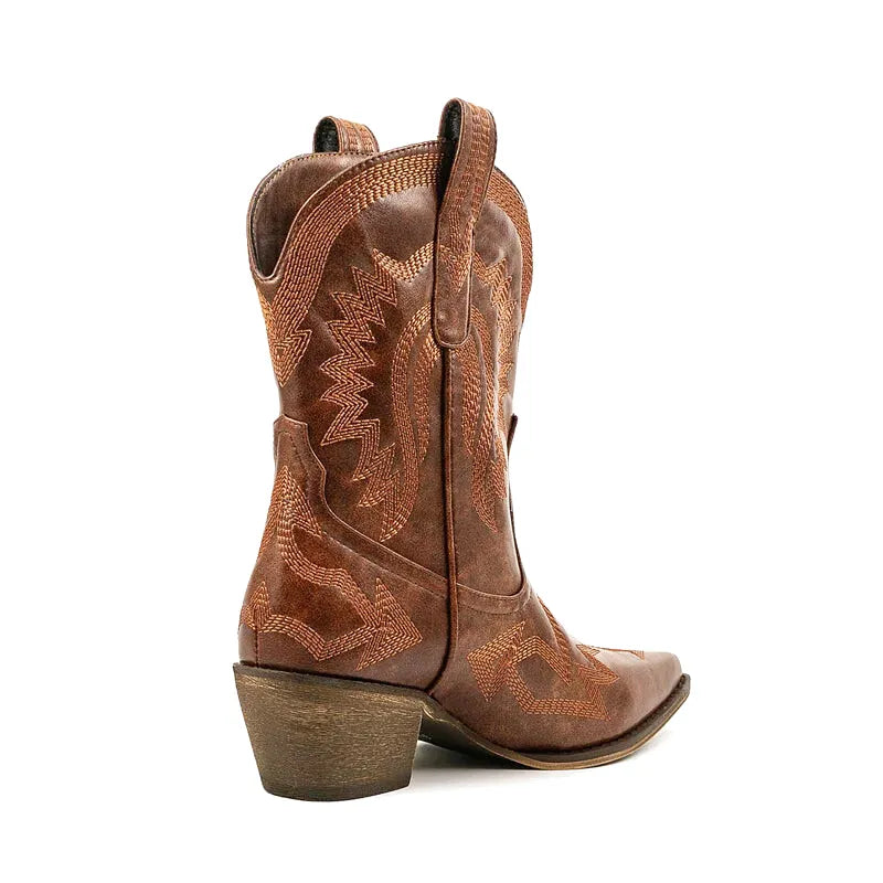 CAMILA Botines Vaqueras Para Mujer - Yehaw | Cafe - Yehaw 