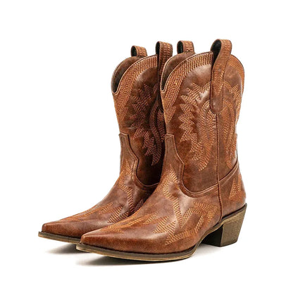 CAMILA Botines Vaqueras Para Mujer - Yehaw | Cafe - Yehaw 