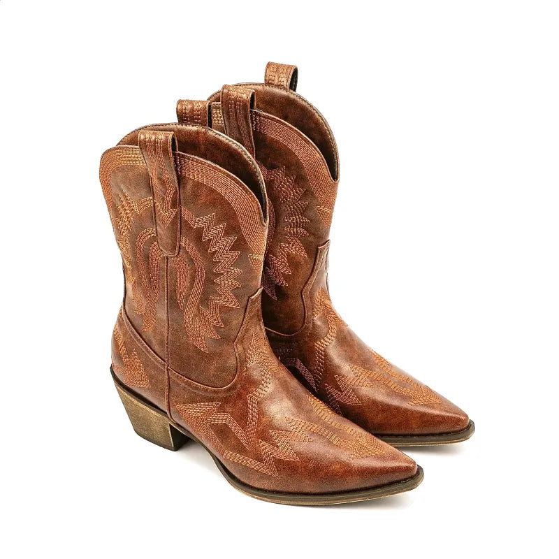 CAMILA Botines Vaqueras Para Mujer - Yehaw | Cafe - Yehaw 