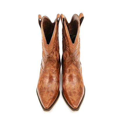 CAMILA Botines Vaqueras Para Mujer - Yehaw | Cafe - Yehaw 