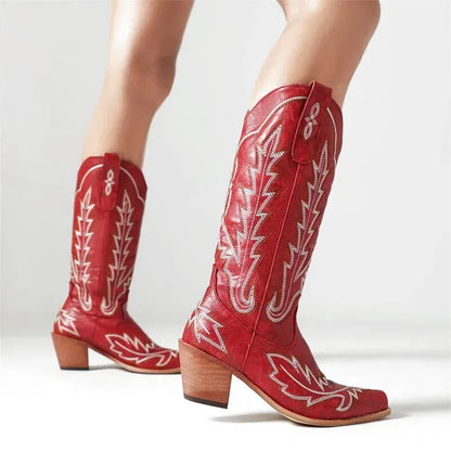 CANDELARIA Botas Vaqueras Para Mujer - Yehaw | Rojo - Yehaw 
