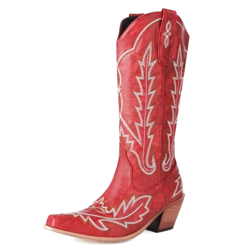 CANDELARIA Botas Vaqueras Para Mujer - Yehaw | Rojo - Yehaw 