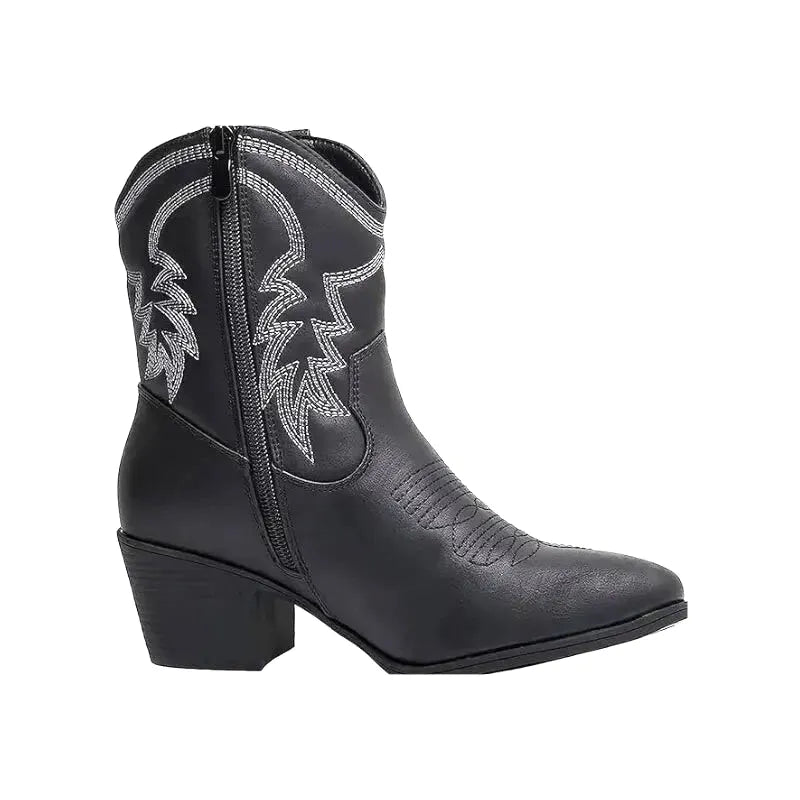 CARMELA Botines Vaqueras Para Mujer - Yehaw | Negro - Yehaw 