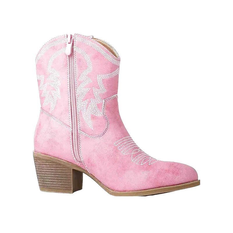 CARMELA Botines Vaqueras Para Mujer - Yehaw | Rosa - Yehaw 